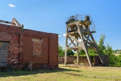 Headstocks and switchgear building, Hemingfield Colliery